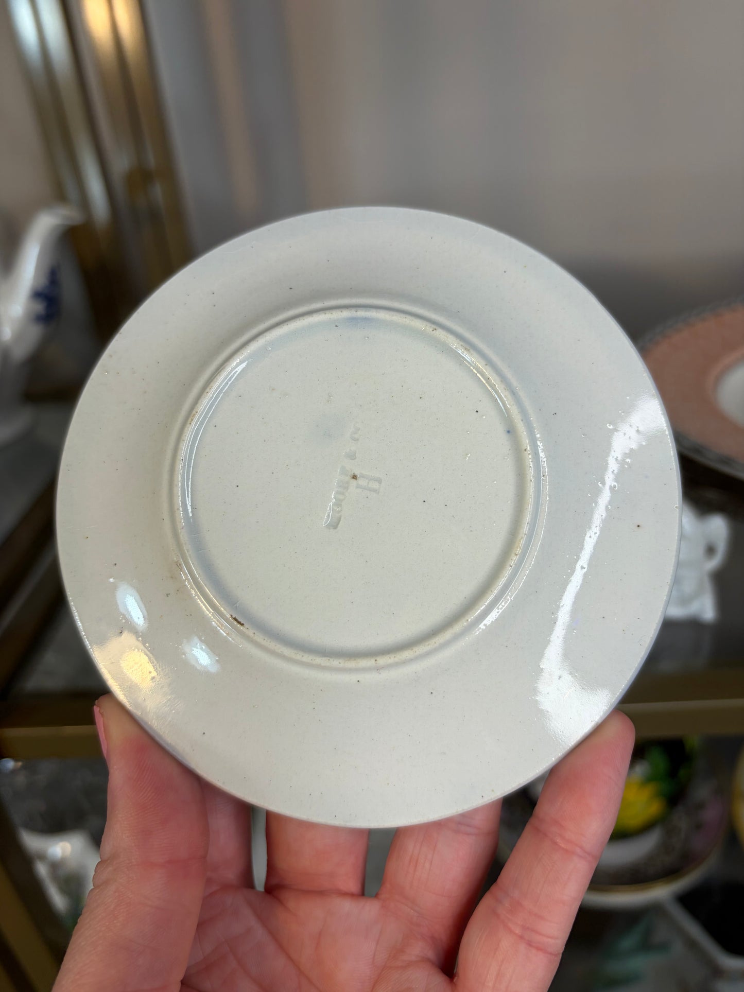 Lovely purple transferware small plate!