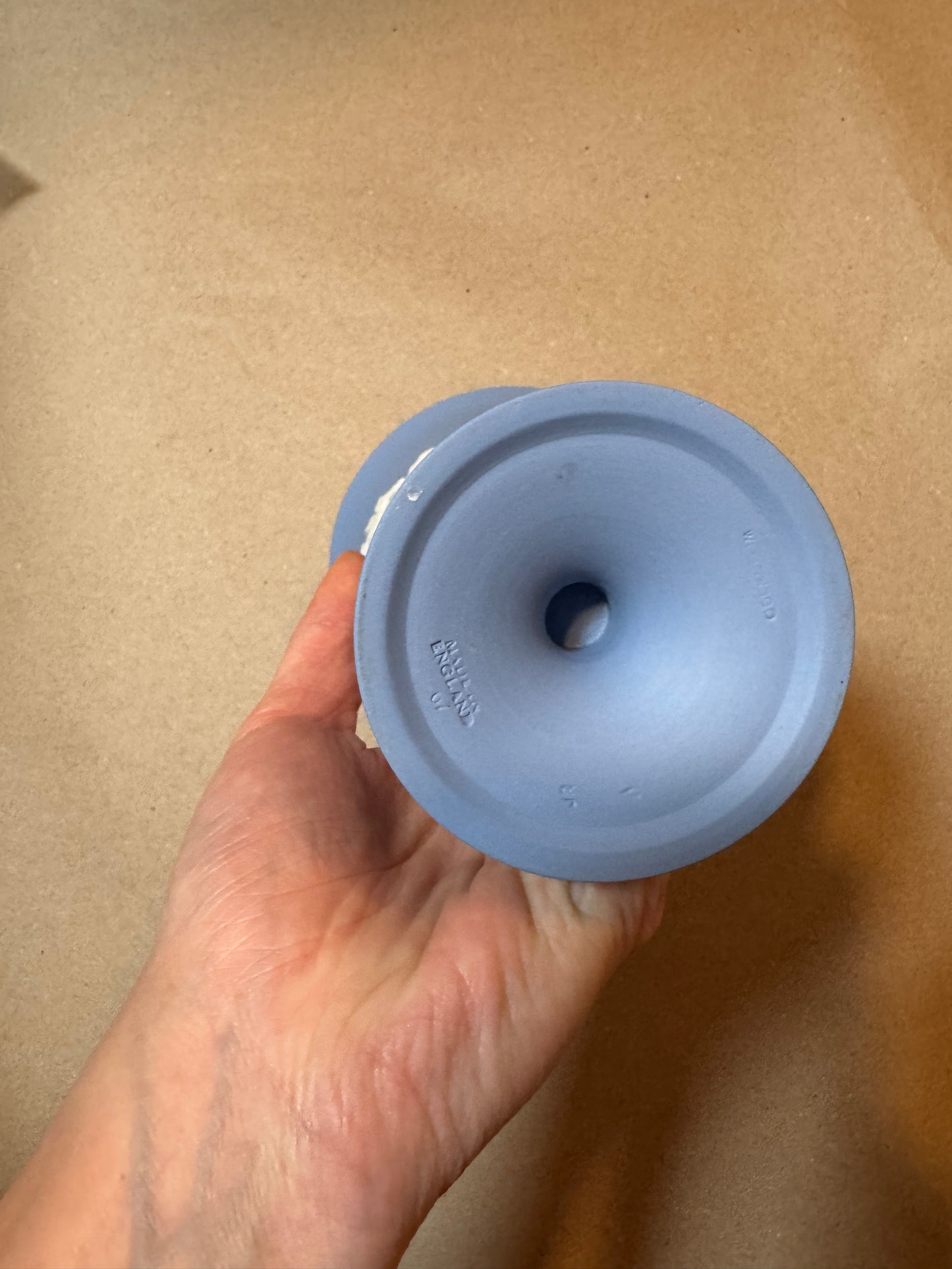 RESERVED - SHOPTHEPINKBOW - Live 06/15 blue lavender Wedgwood large trumpet vase