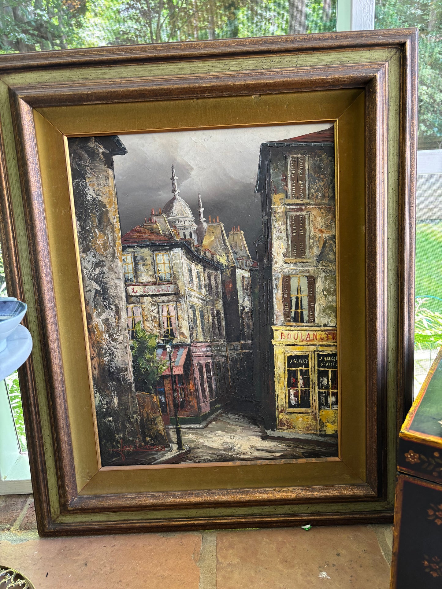 Stunning original Paris art by artist Jose Daroca! Features Montmartre!