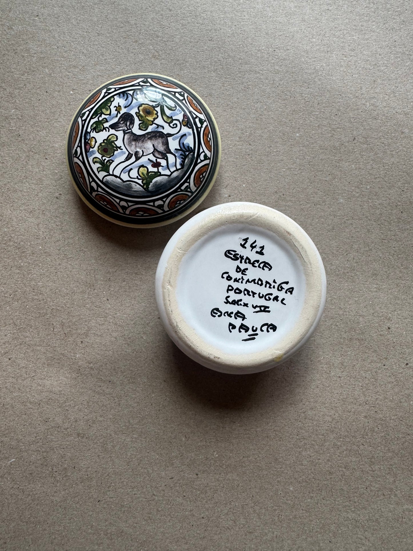 Hand-Painted Portuguese Trinket Box – Estrela Pattern