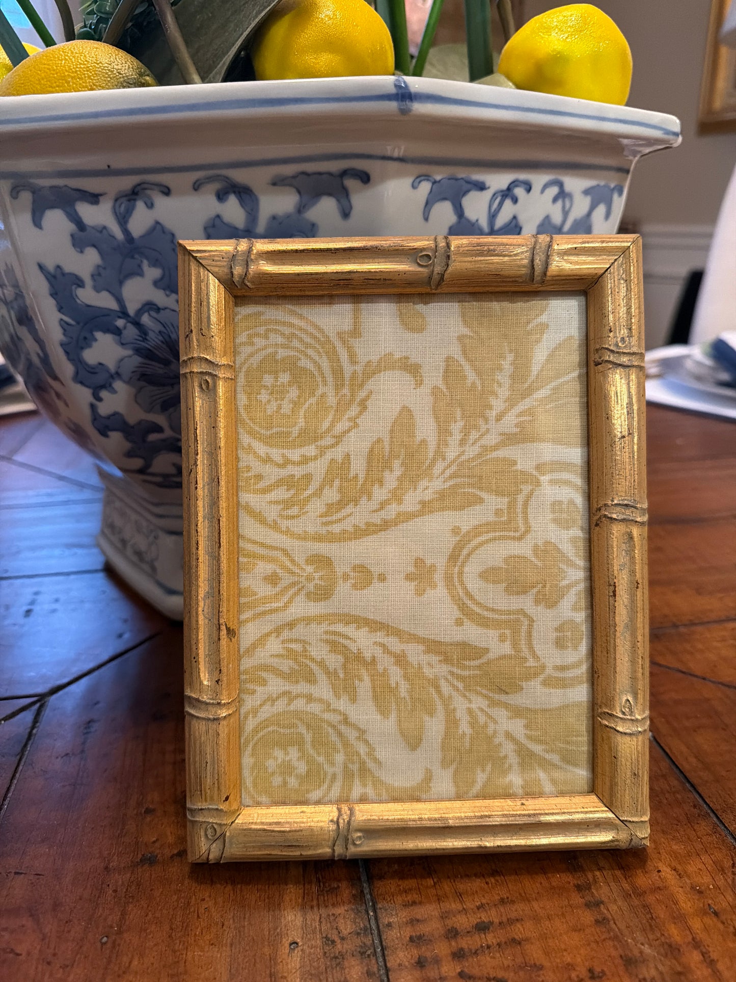 Vintage faux bamboo 5 x 7 photo frame