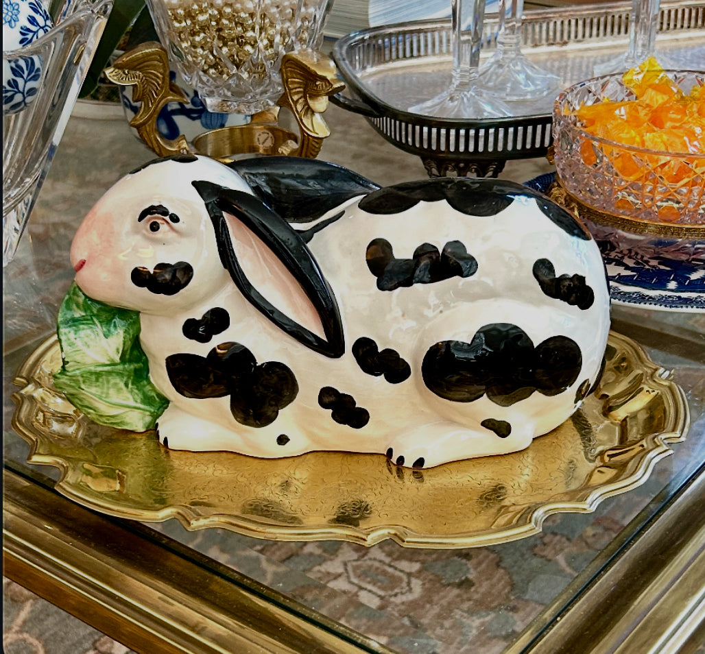 Handsome Honey Bunny with cabbage springtime decor