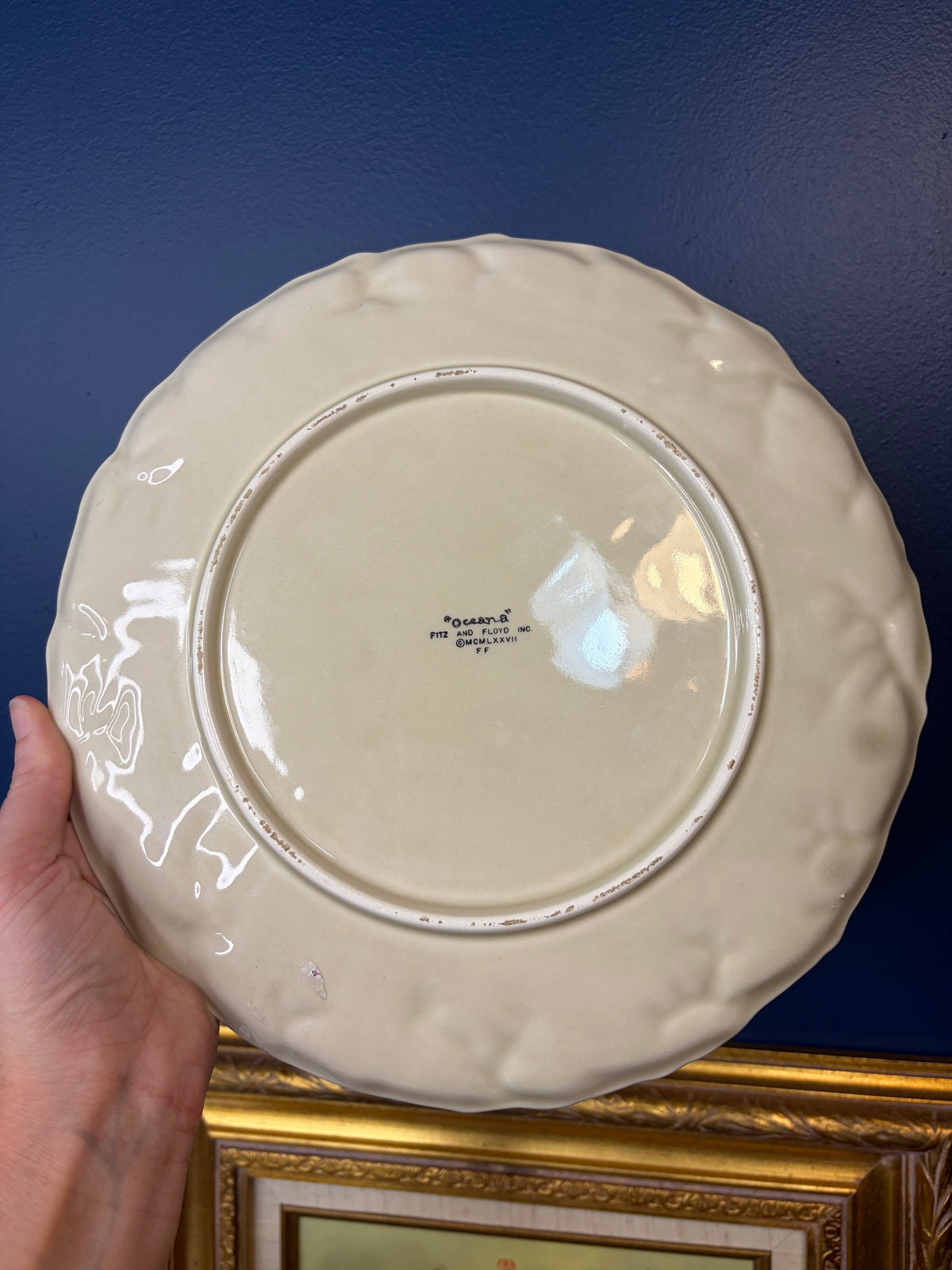 Beautiful Fitz and Floyd coral platter!