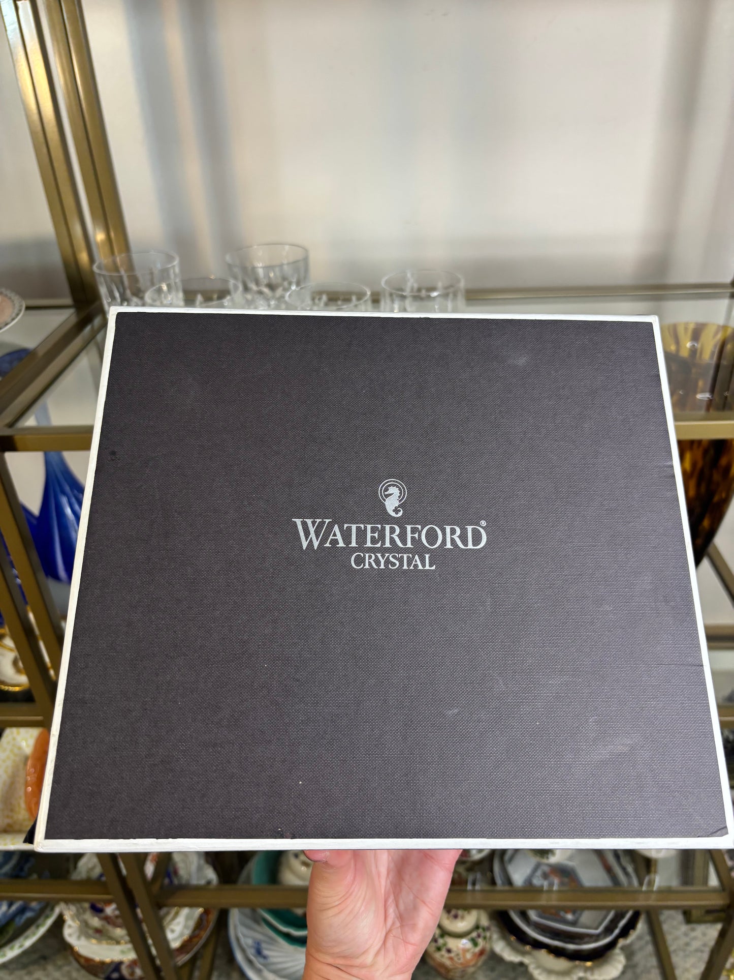 Stunning Waterford Lismore candleholders pair in original box!