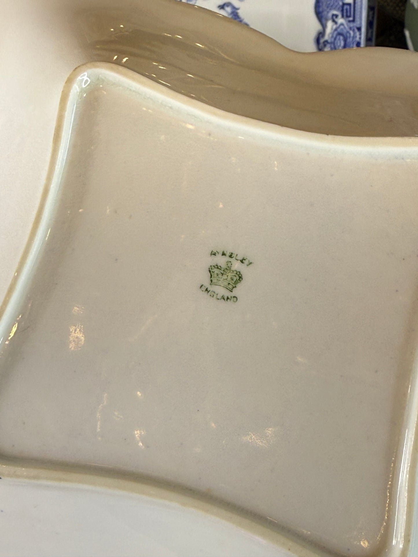 Aynsley Blue & Gold Dessert Dish | English Bone China | c.1900 | Style DA4351