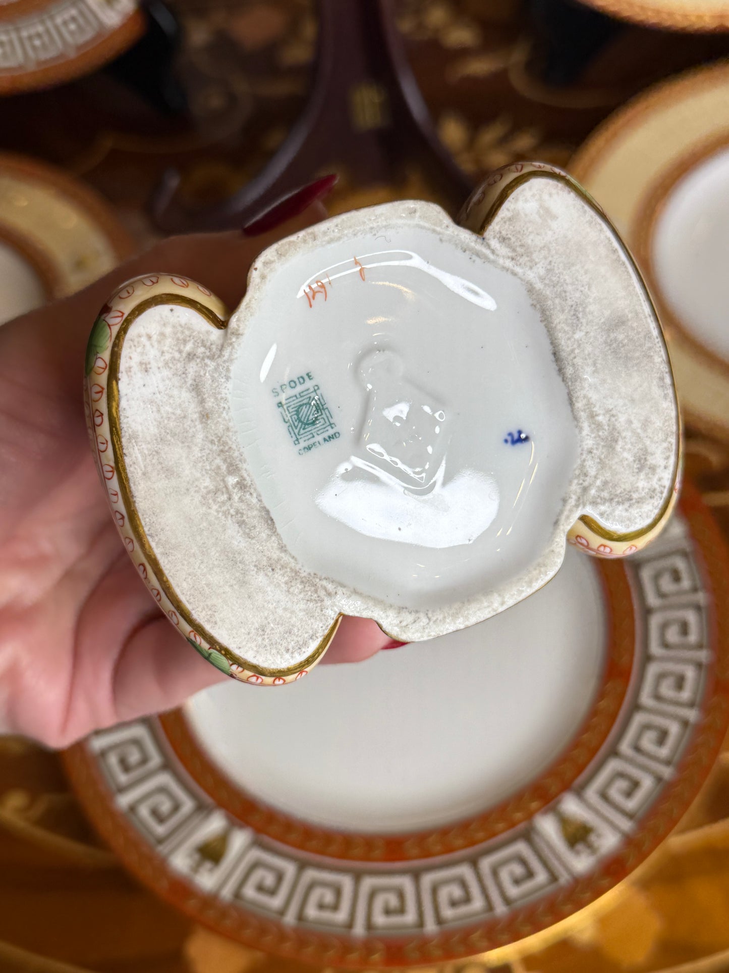 Spode Imari Match Pot, c. 1880 – Cobalt Blue & Gilt, Victorian Porcelain