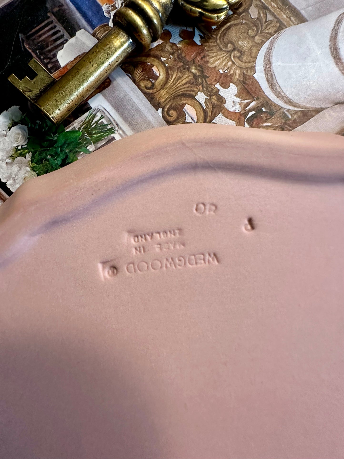 Classic Wedgwood Jasperware Pink Oval Pin Tray/Trinket Dish, England, 4.5”