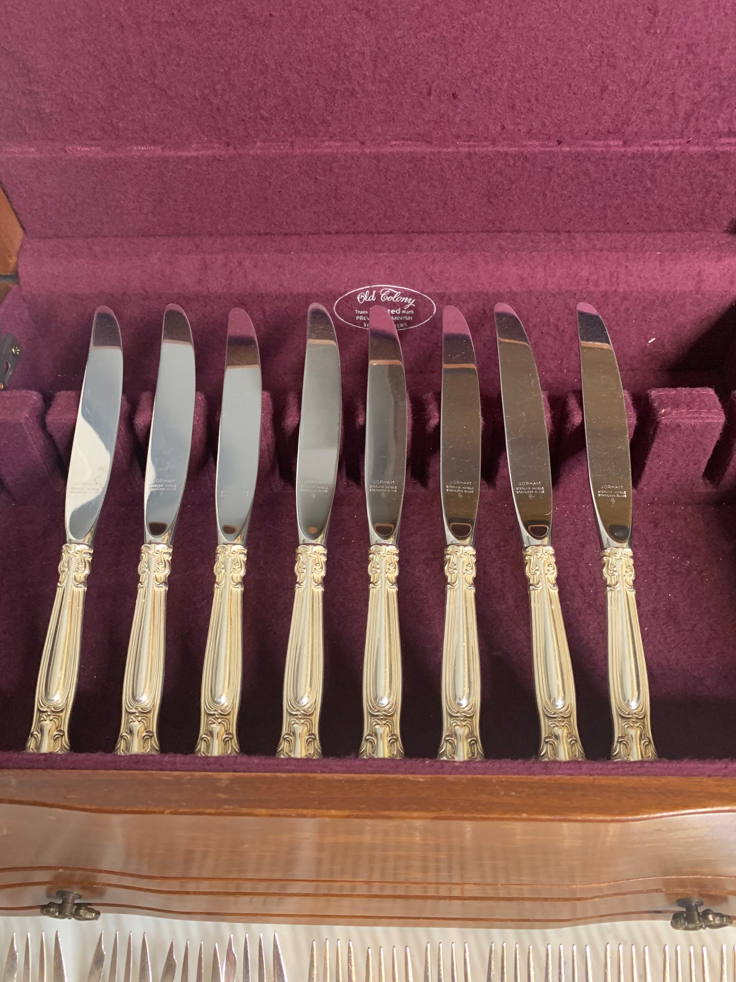 STERLING SILVER: Gorham Chantilly RARE 46 piece Heirloom Set