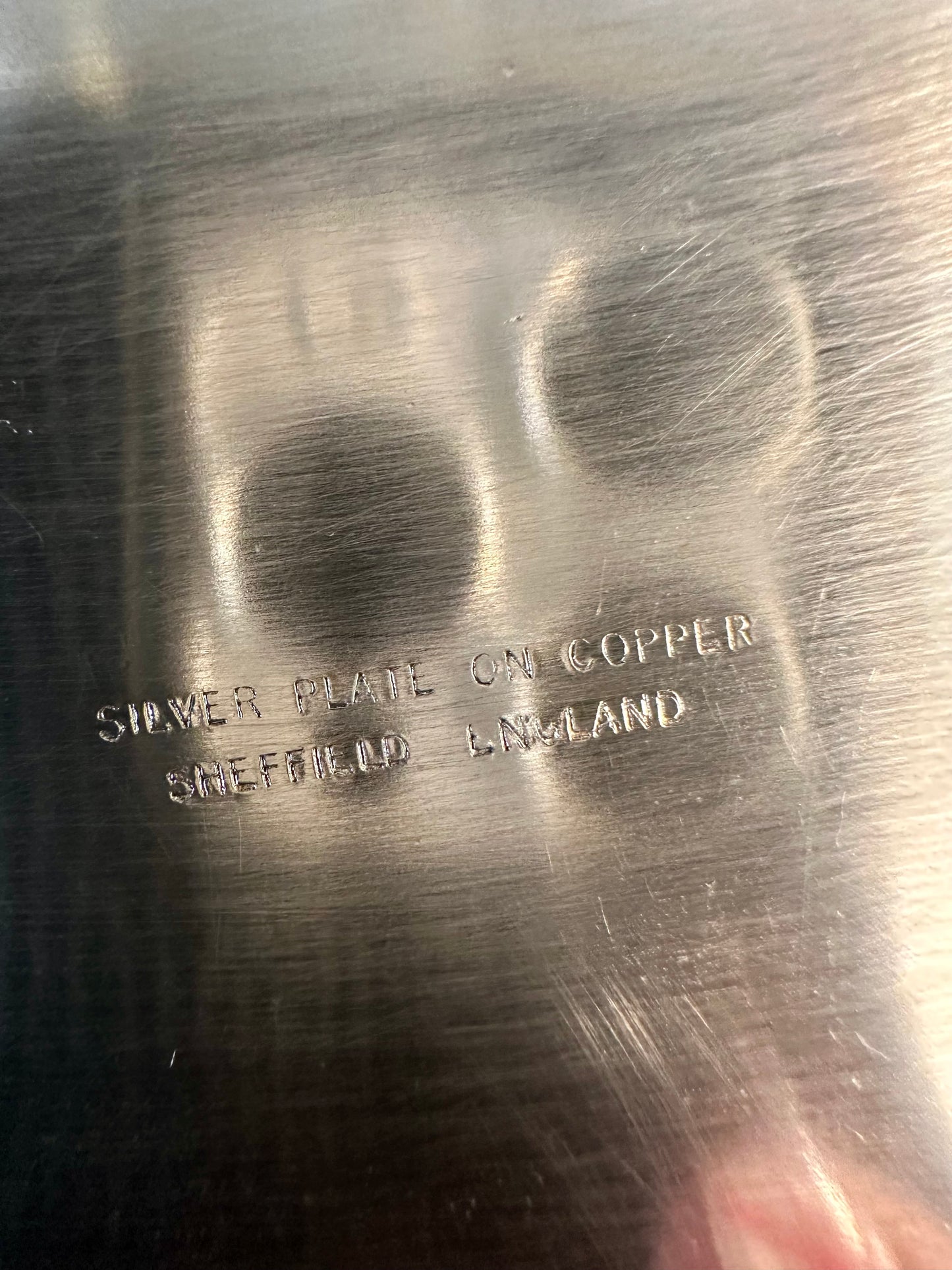 Sheffield Silver Plate on Copper Gallery Tray – England, 12"