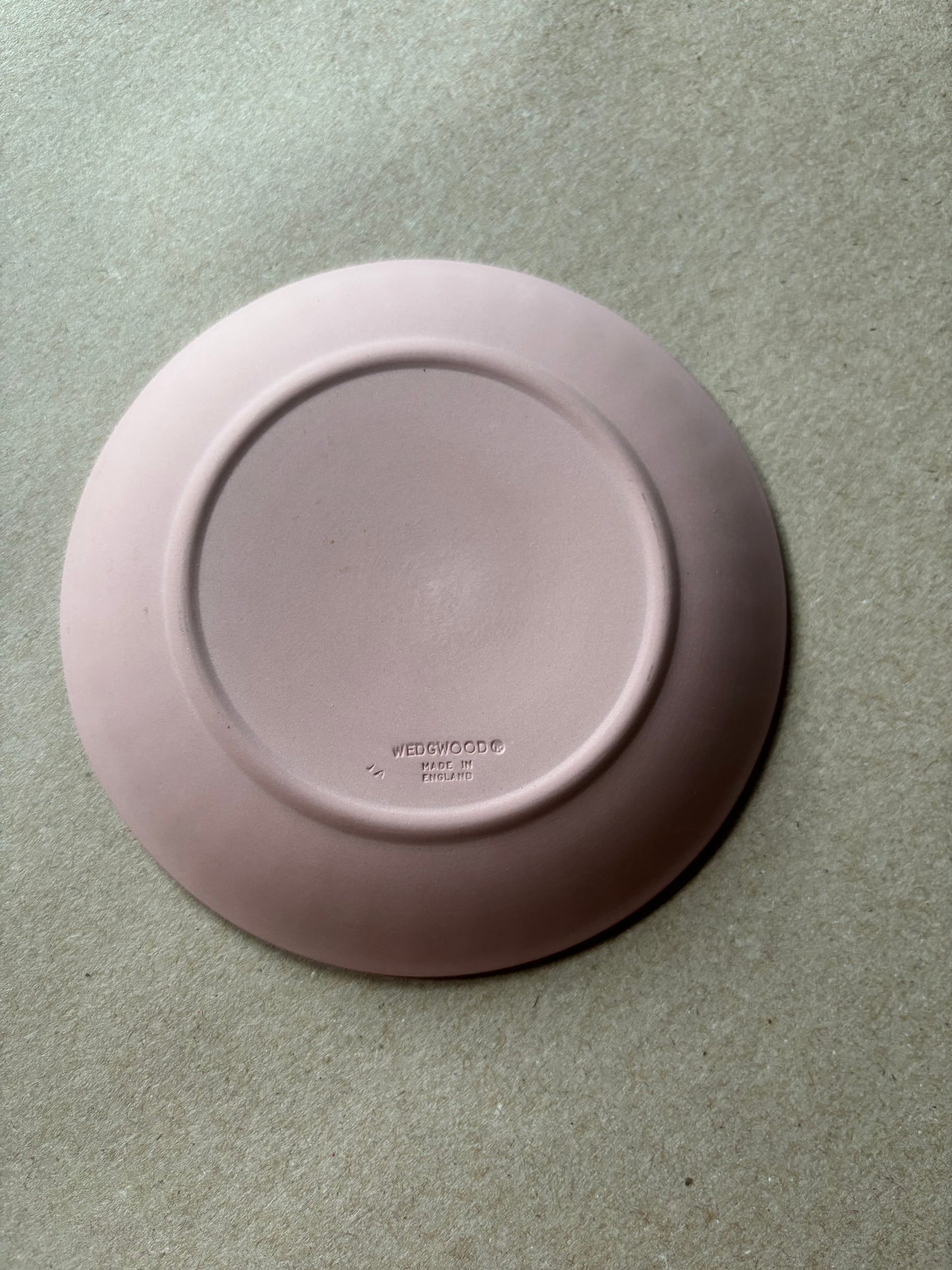 Cream pink Wedgwood 4.5” ornate dish