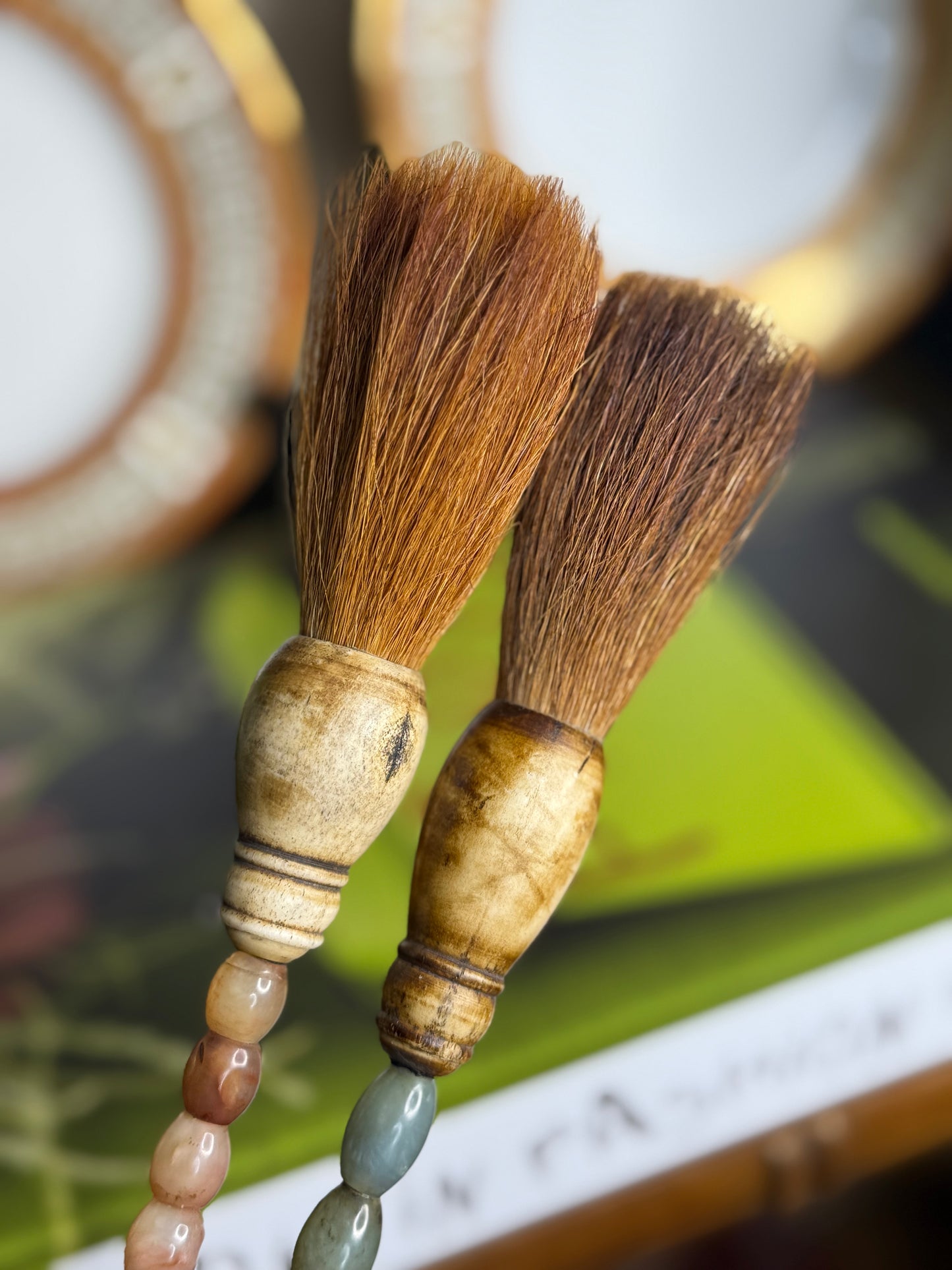 "AGATE 12"" ANTIQUE CALLIGRAPHY BRUSH, NATURAL HAIR"
