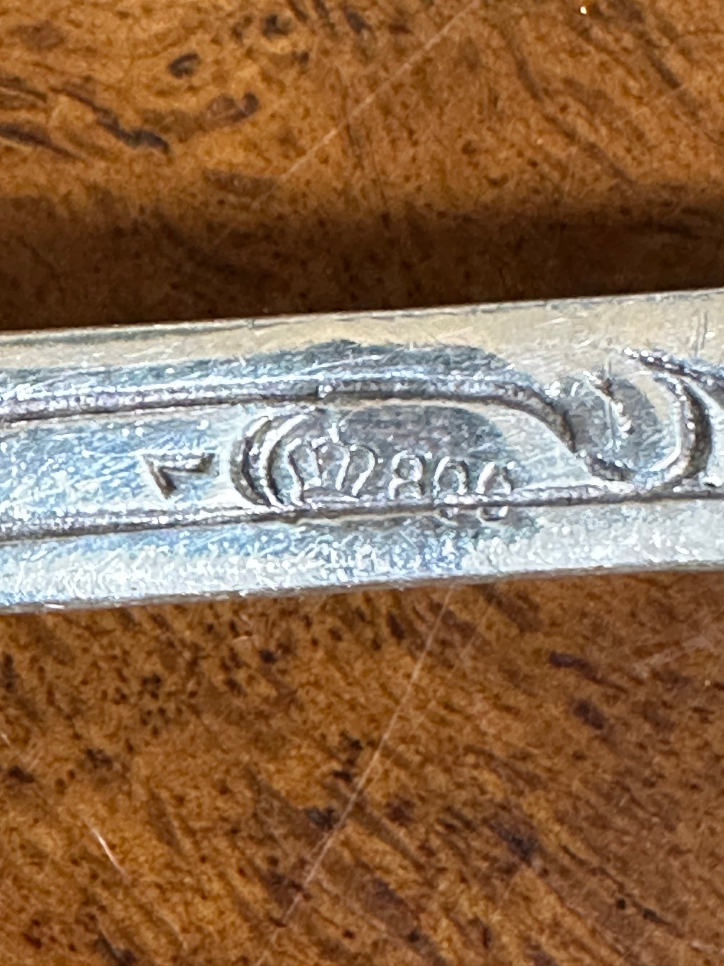 Antique German 800 Silver Rose-Handled Pastry Server, Hallmarked Early 20th Century
