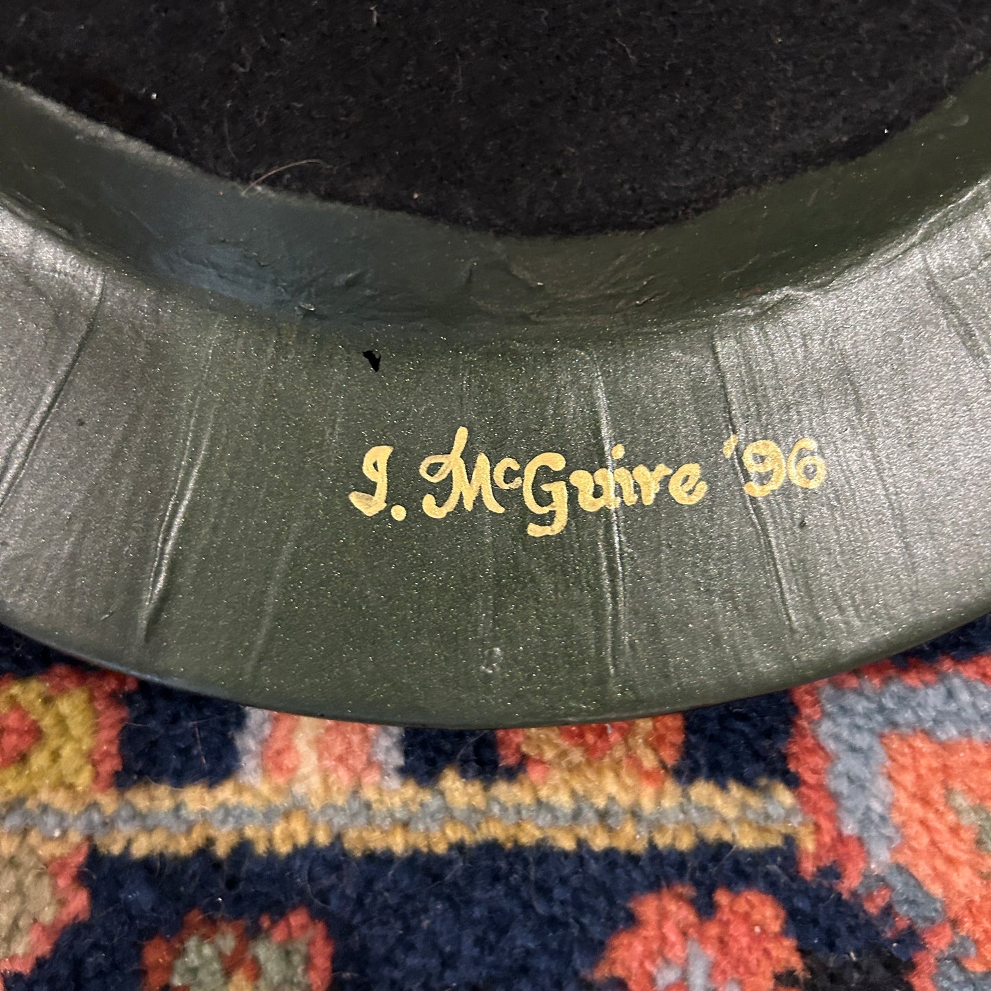 Set of 2 hand painted designer fish plates by artist J Mc quire 1996