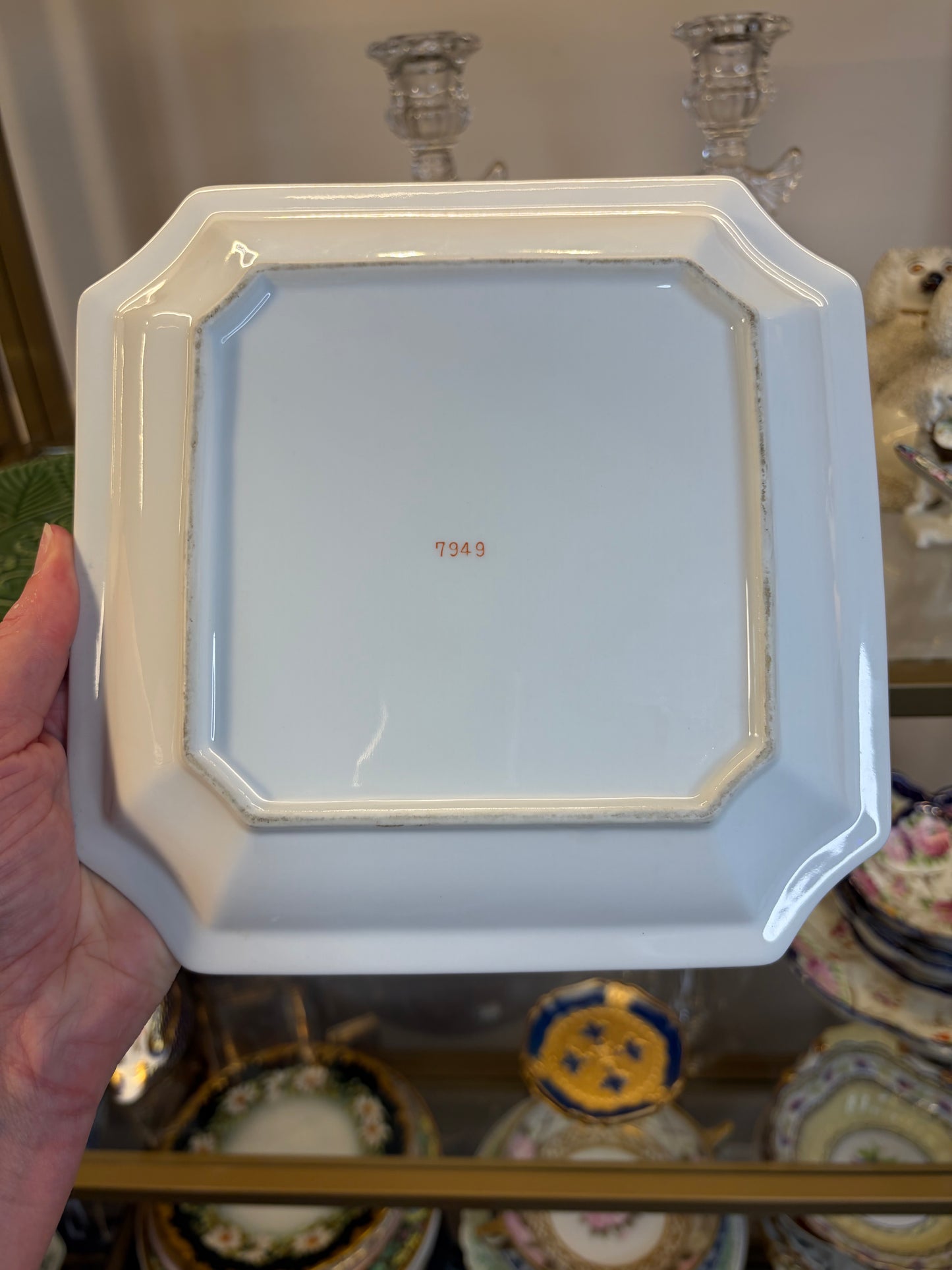 Lovely handpainted Andrea by Sadek peacock plate!