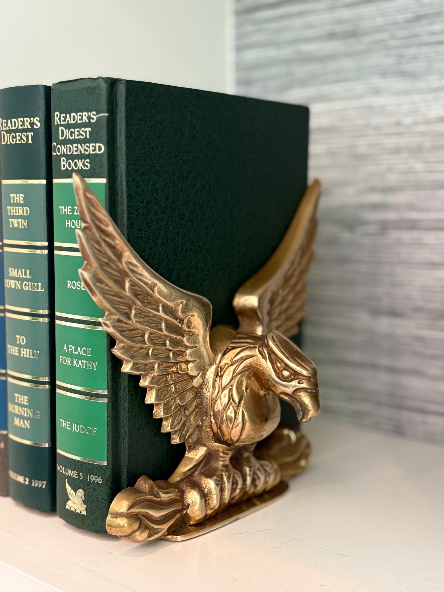 Pair of Brass Eagle Book ends