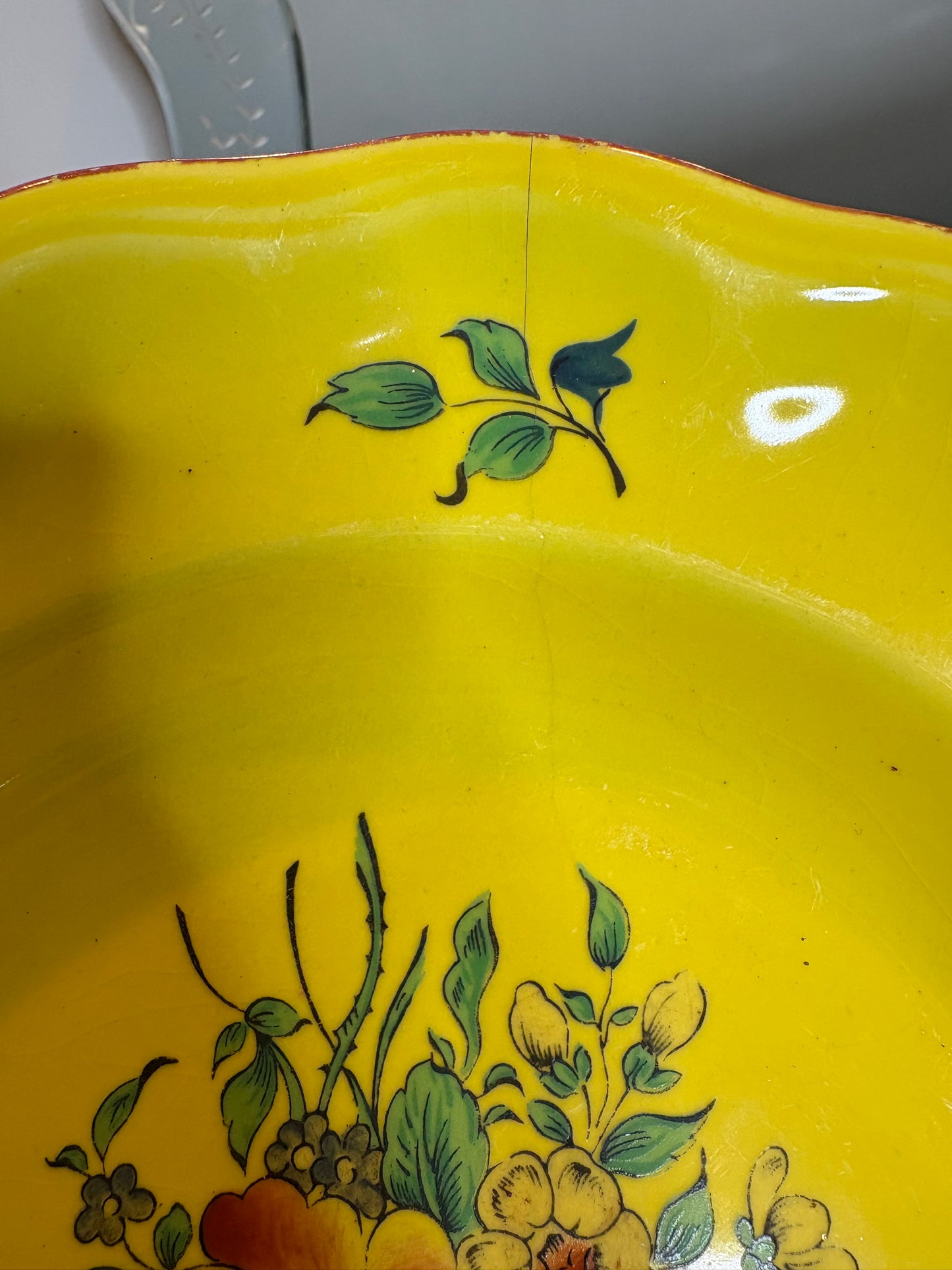 Pair of French Faience Rimmed Soup Bowls in “Strausbourg Jaune” from Luneville