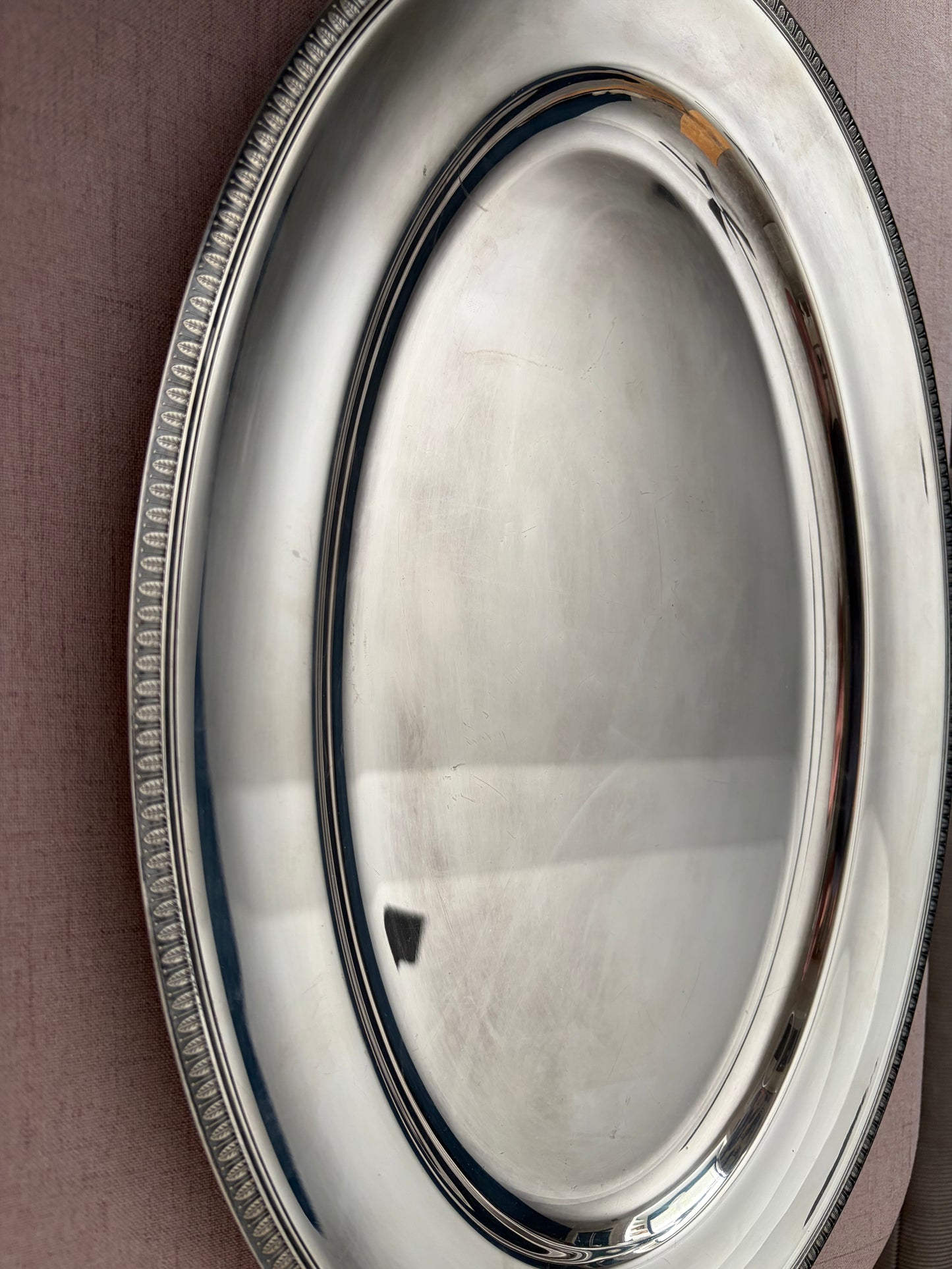 Stunning Christofle France 17.5” Malmaison serving platter!