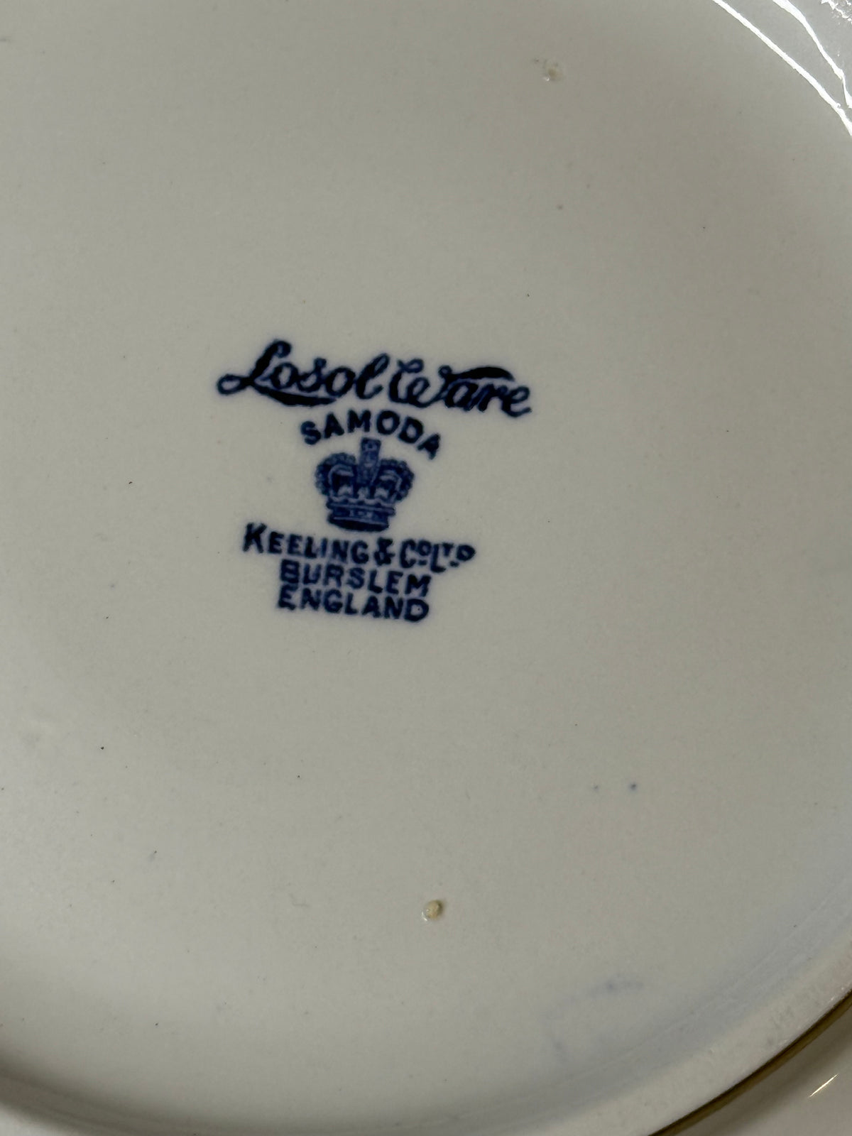 Antique Losol Ware Blue & Gold Bowl | c. 1920 | DA4233