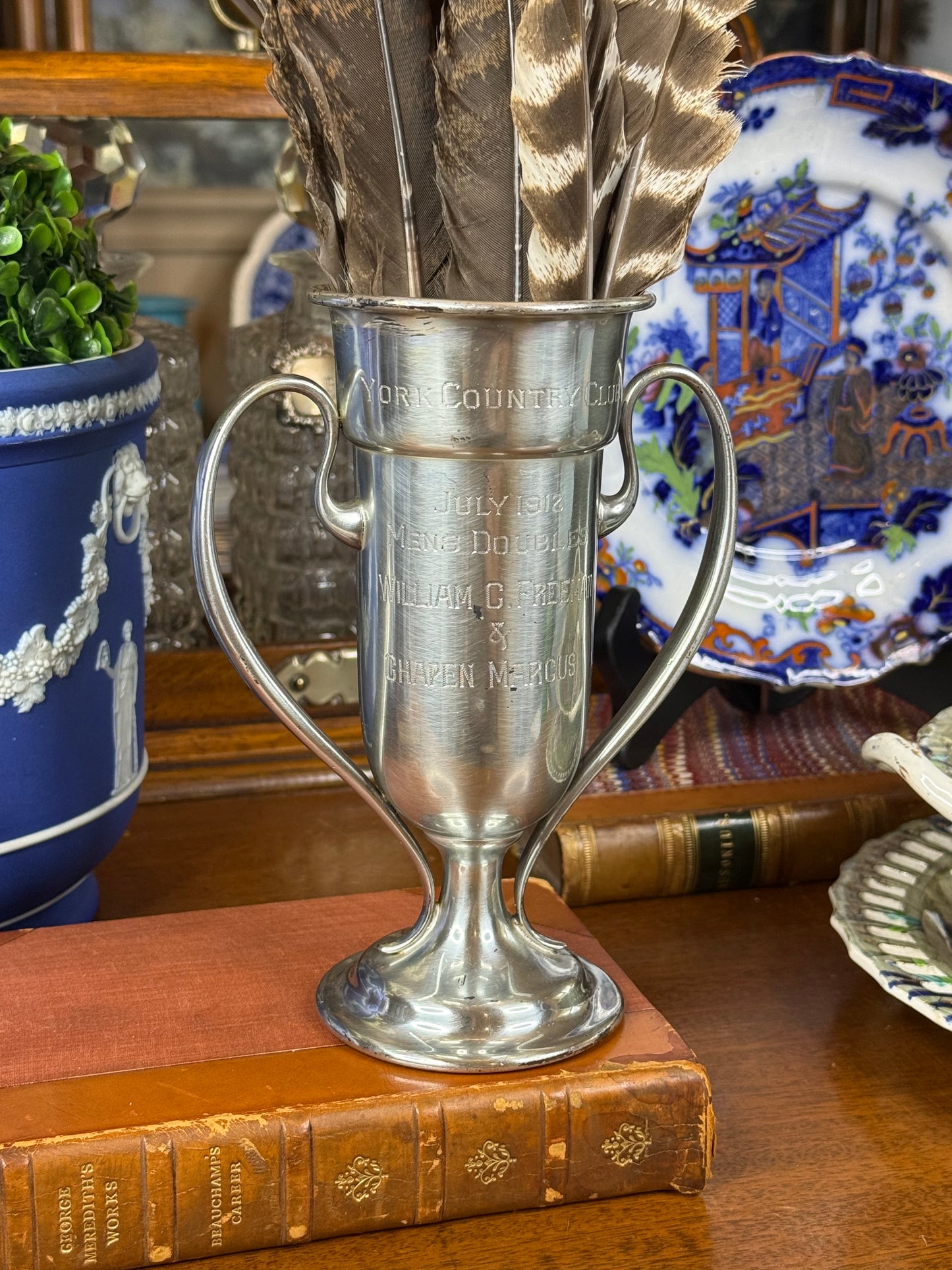 Smith, Patterson & Co. York Country Club Men’s Doubles Tennis Trophy | York, Maine | July 1912 | 7” H × 5.5” W