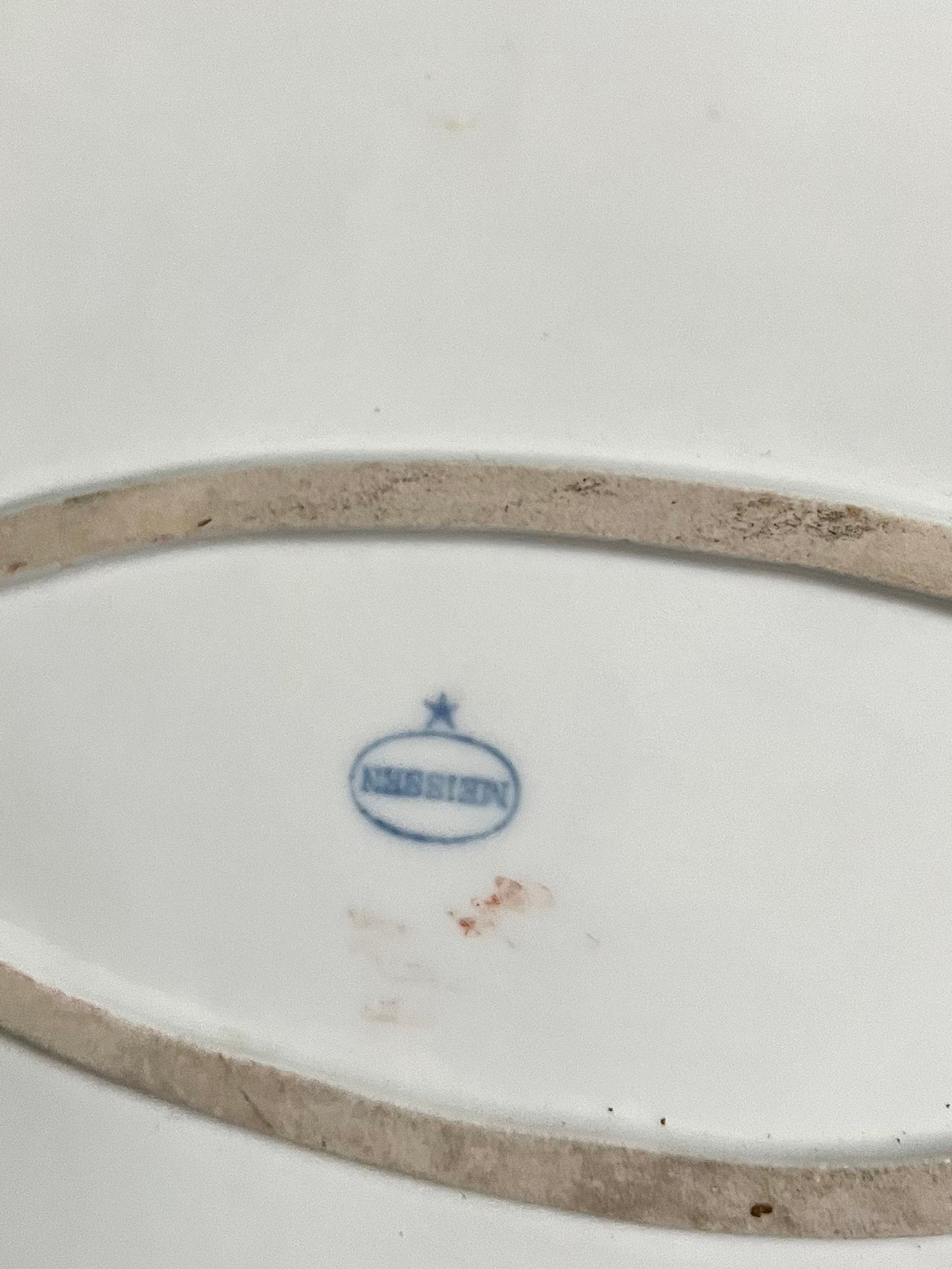 Antique Meissen XLarge Floral Porcelain Platter Circa 1882-1929