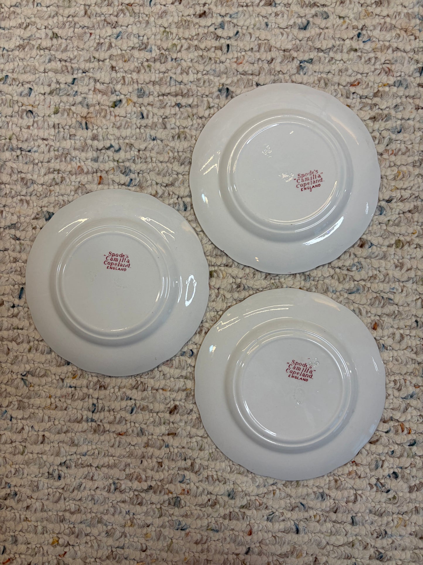 RESERVED - NANNAVOLIO - Copeland Spode Camilla bread plates set of 3!