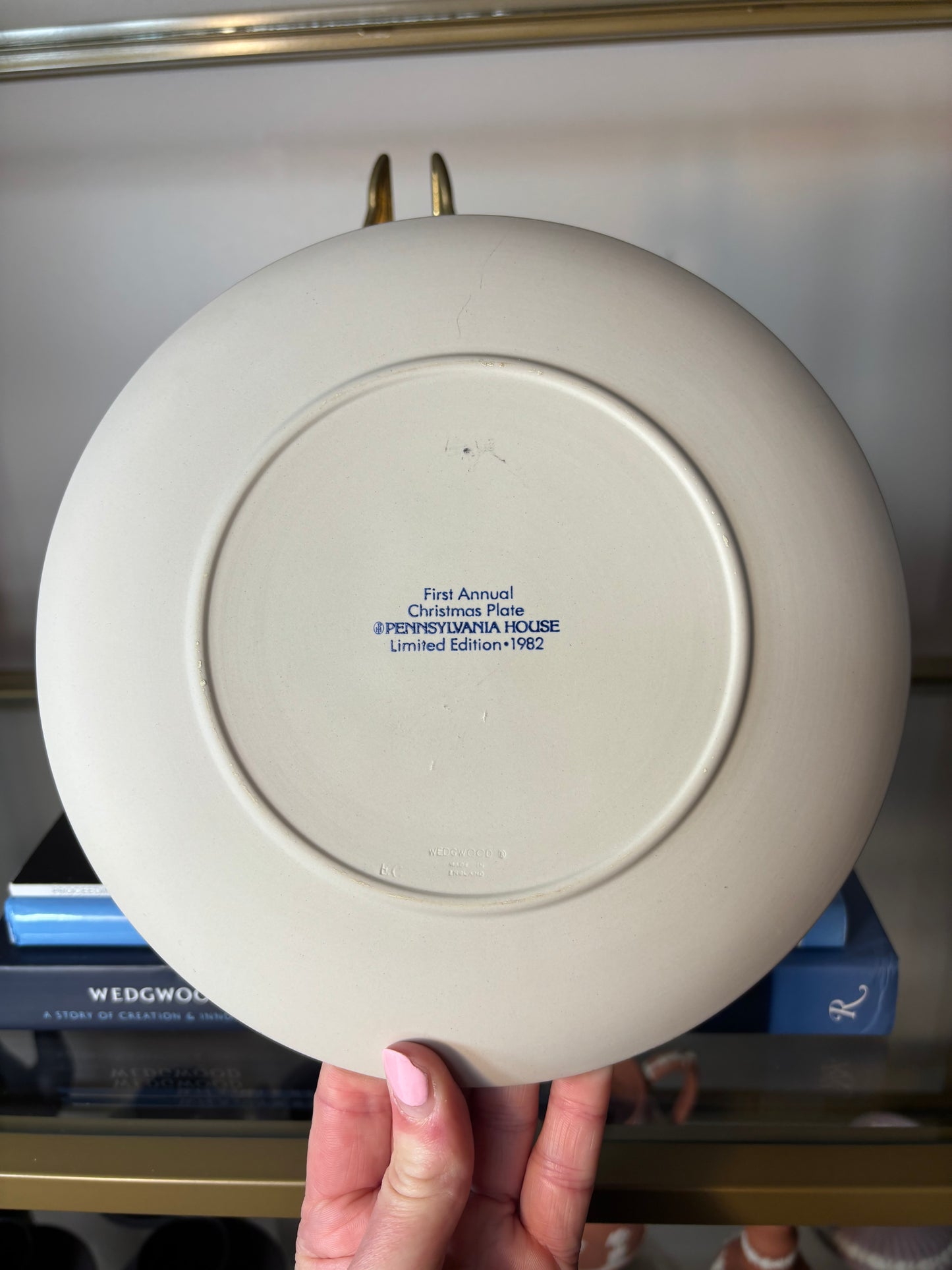 Wedgwood Jasperware Christmas 1982 plate! As is!