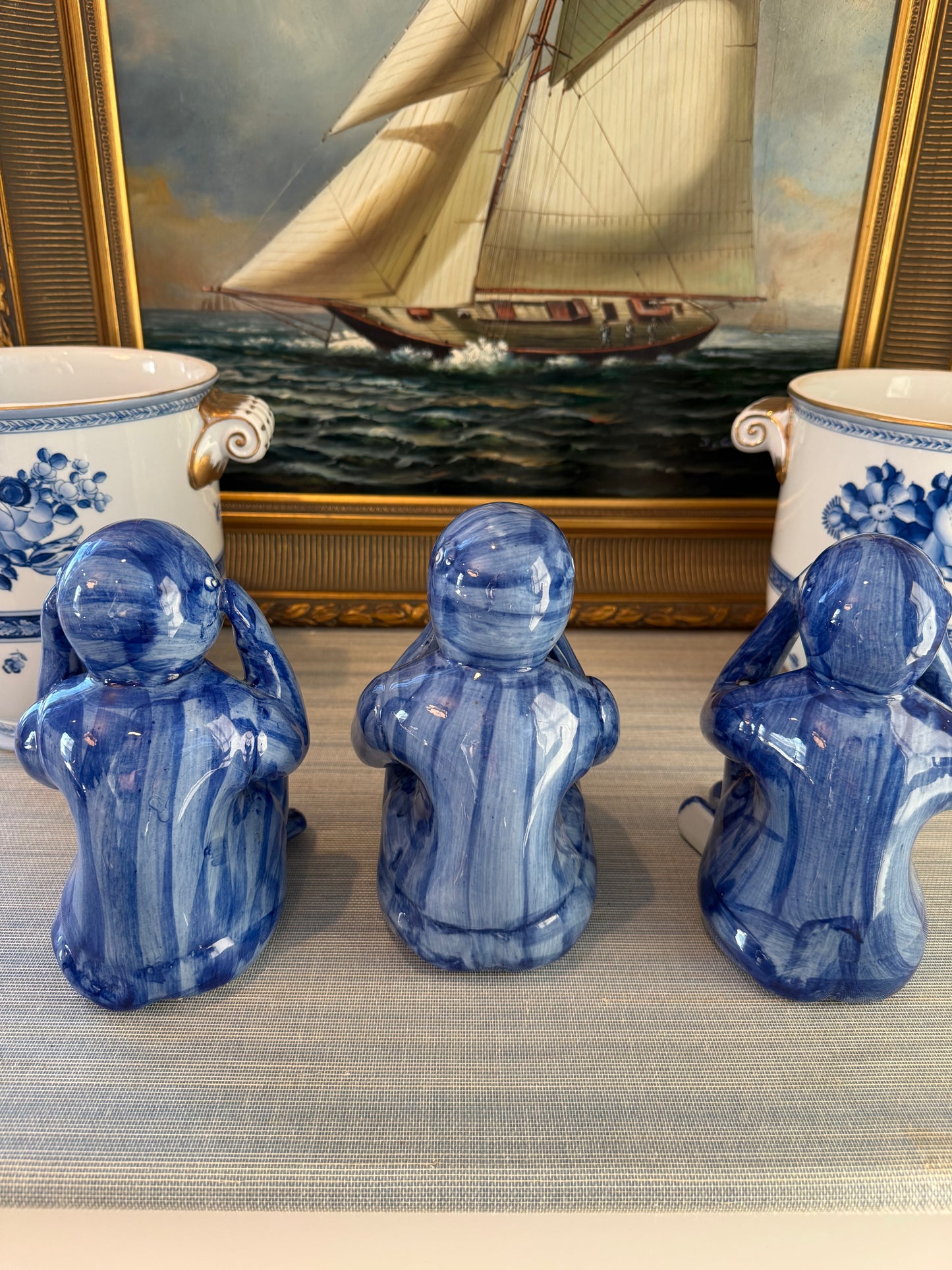 Vintage Wise Monkey Trio