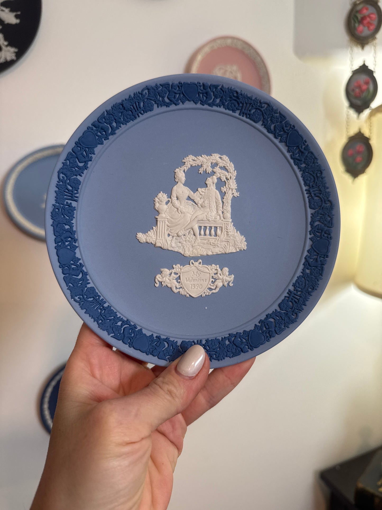 Wedgwood vintage blue and white My Valentine 1990