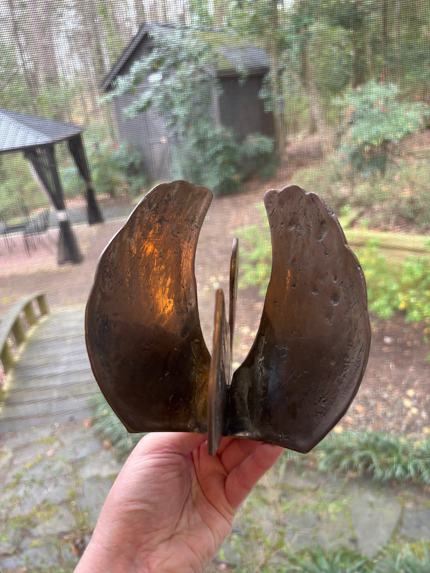 Beautiful brass swan decor!