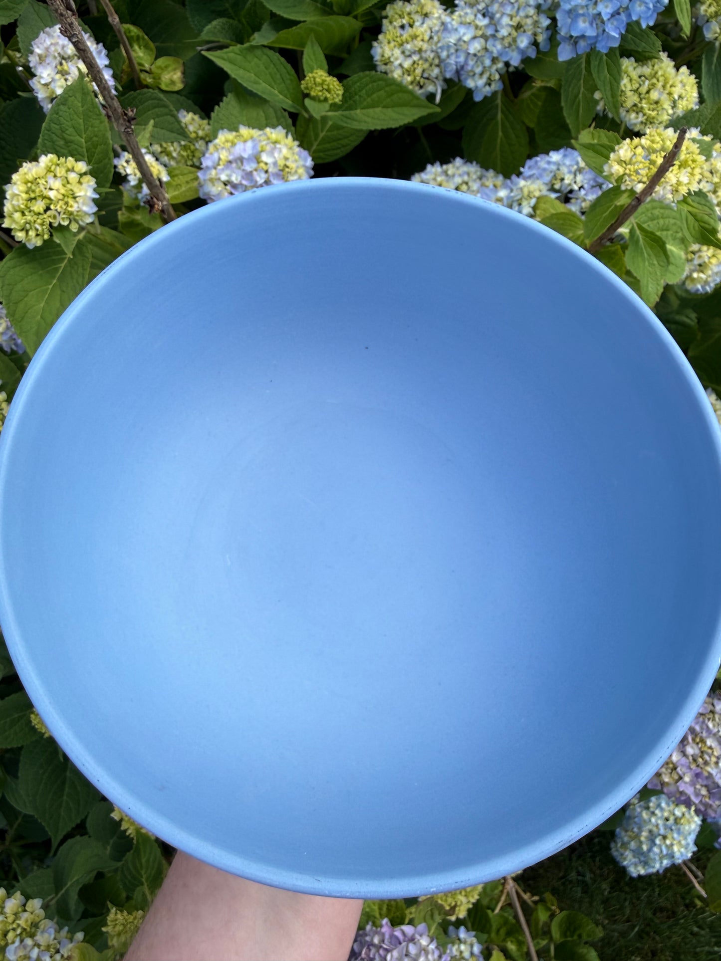 Vintage Cream Color on Lavender (Pale Blue) Jasperware 8” Bowl by Wedgwood
