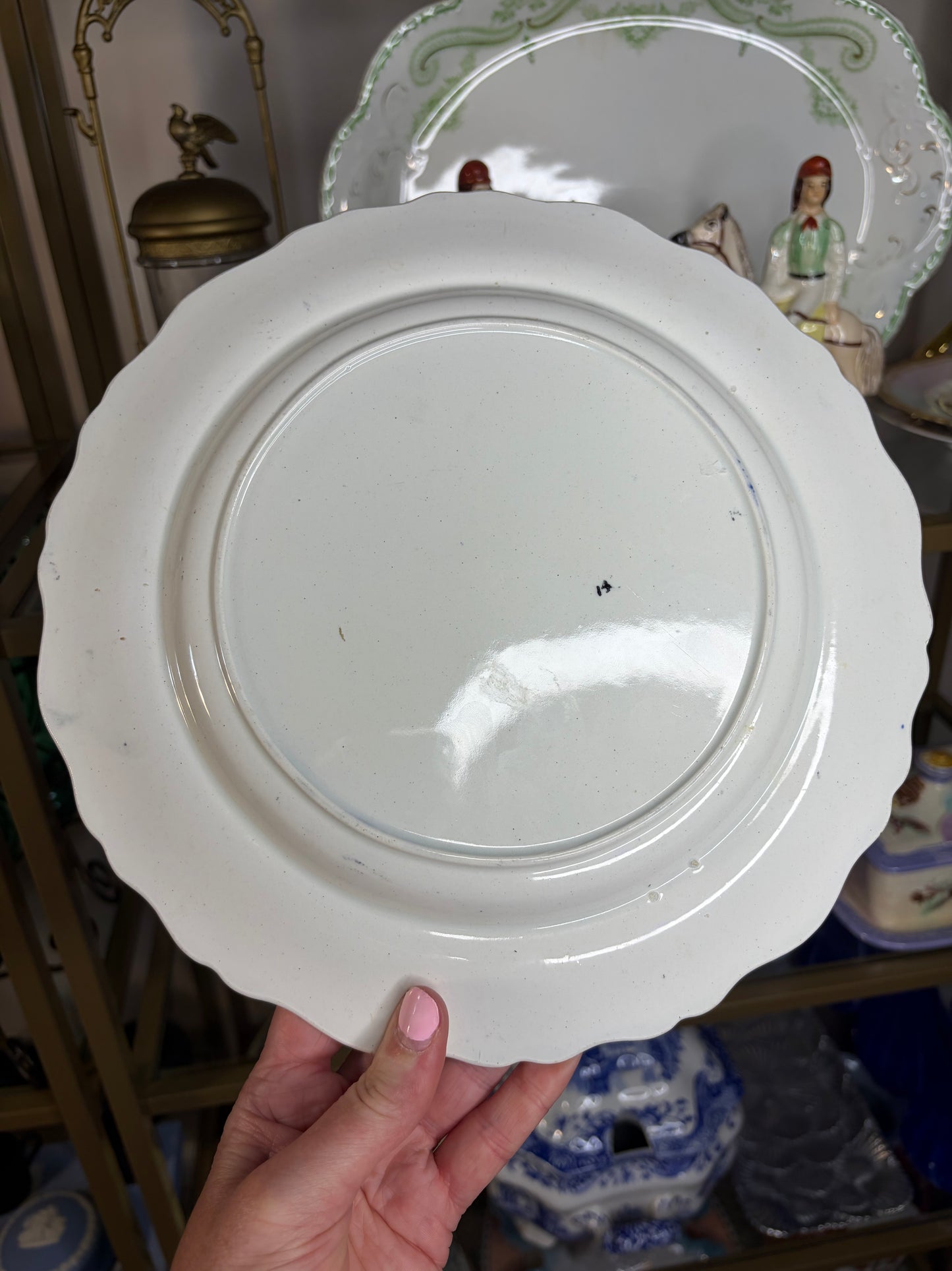 Antique Ridgeway Tucson Rose black and white transferware plate!