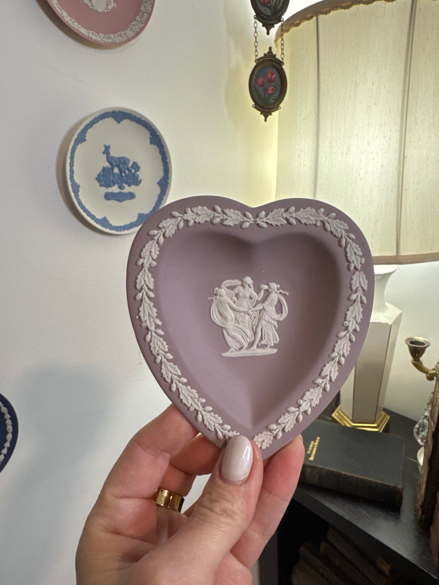 RESERVED - CVC302 - Wedgwood lilac heart shape plate