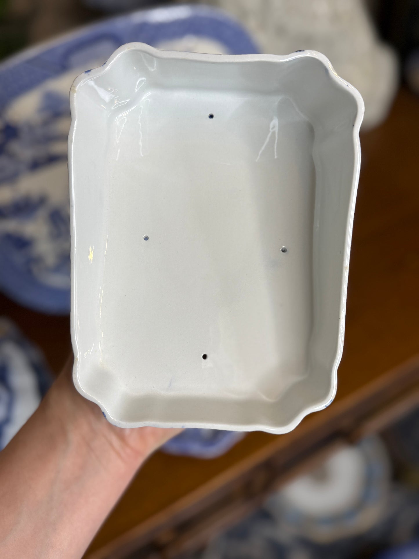 Pristine! Antique Copeland Spode “Blue Italian” Cheese Dish & Cover, c.1920 – English Transferware - DA4284