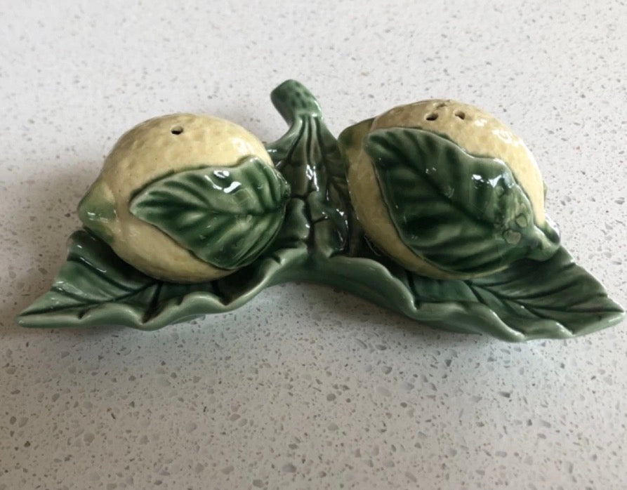 RESERVED - VINTAGE BORDALLO LEMON SHAKER SET