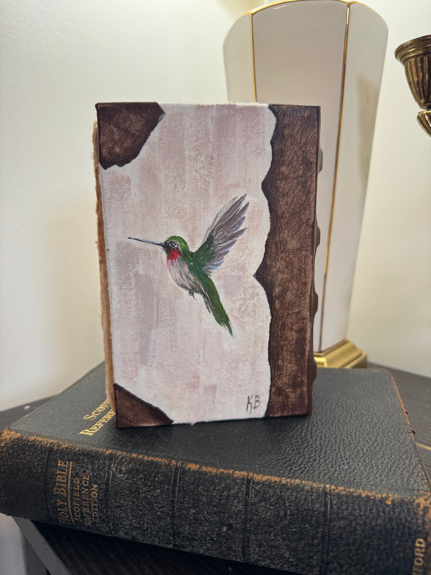 Reserved 07/28 Hand painted small landscape journal 4x6”