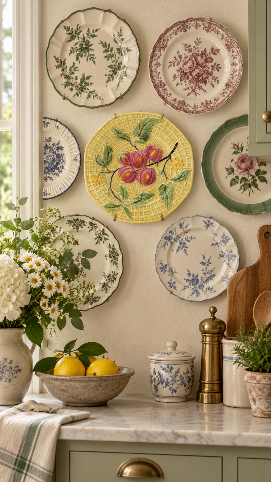 Live 09/08 Antique majolica yellow plate