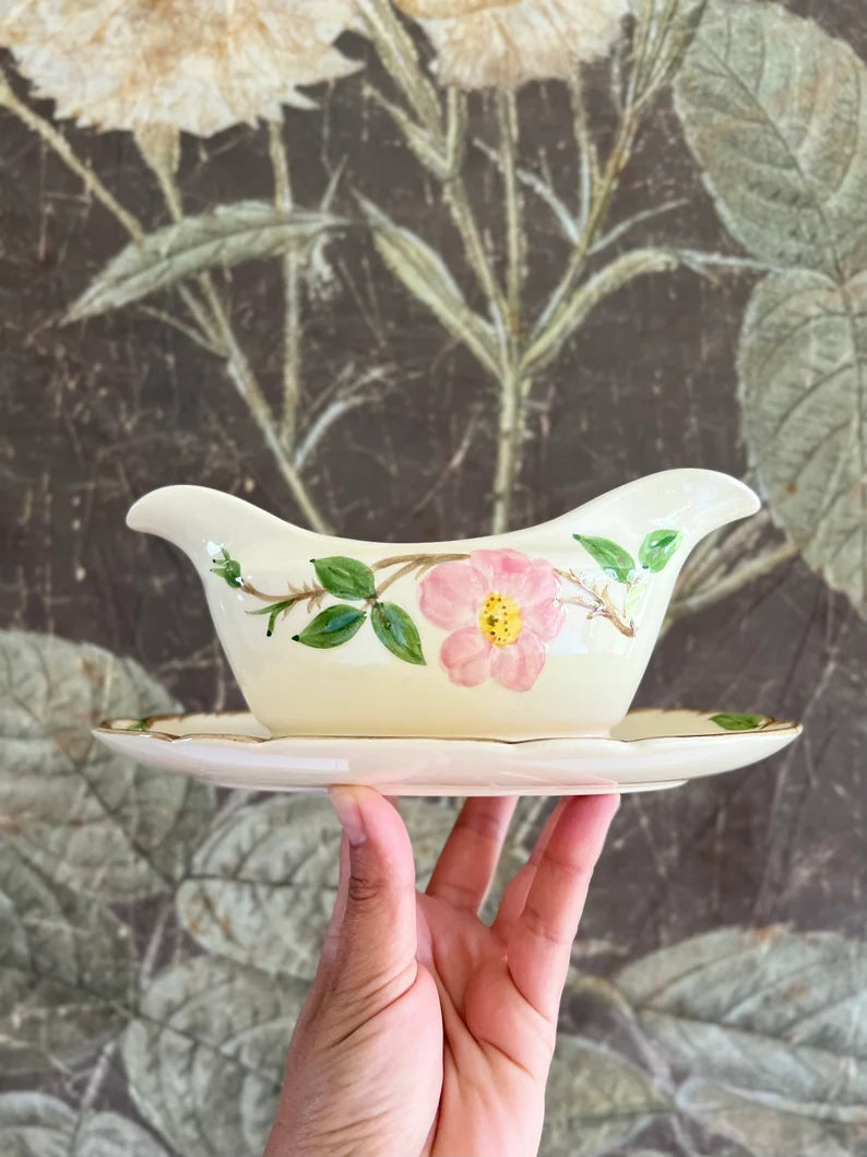 Franciscan desert shop rose gravy boat
