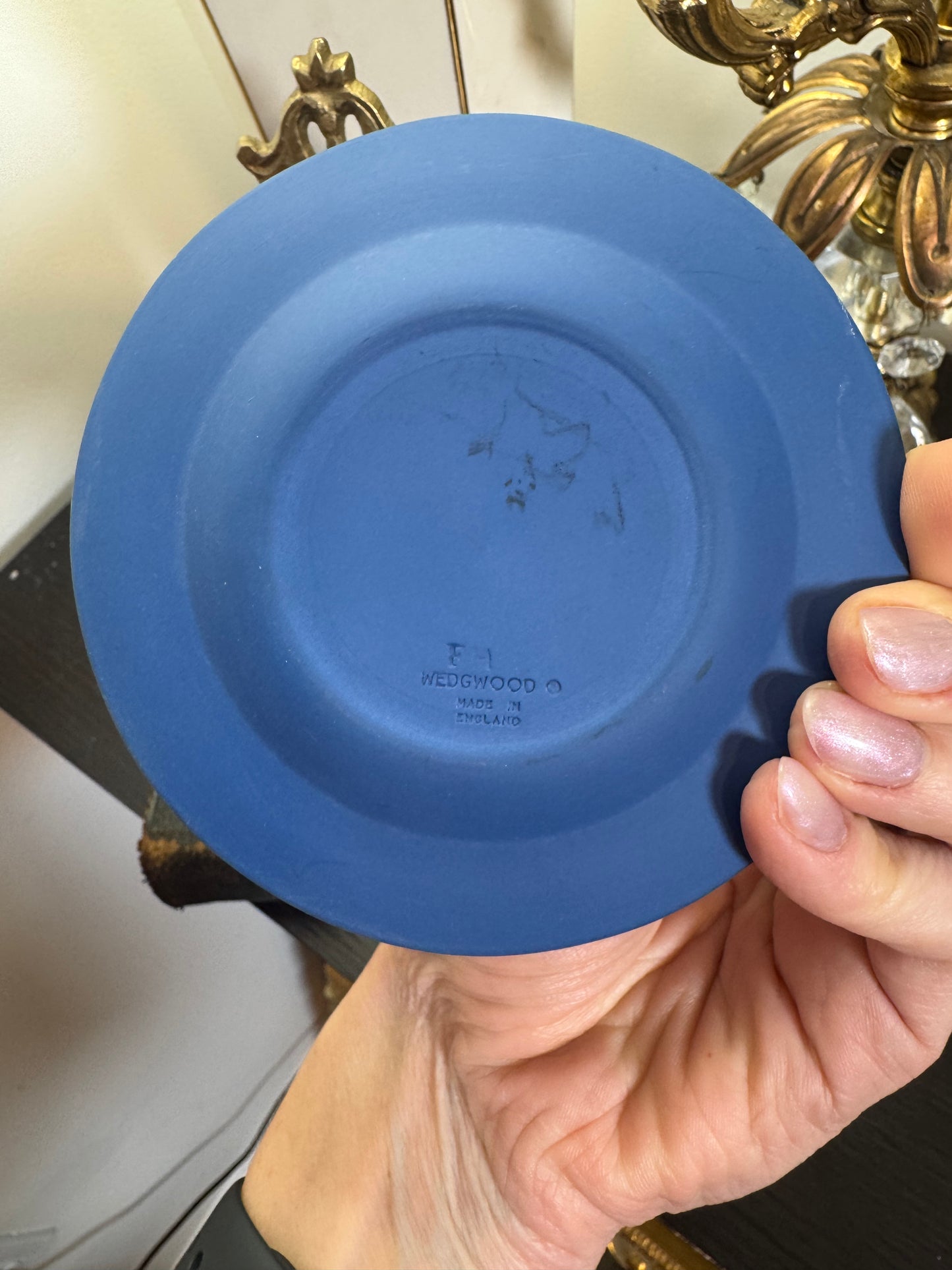 Wedgwood dark blue small plate 4.5”