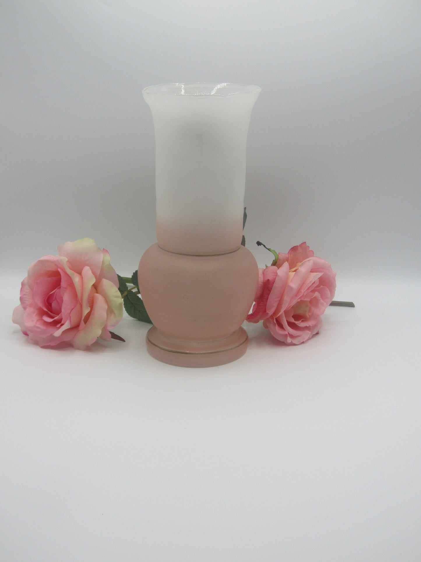 Vintage Vase by Bristol, hand painted and hand blown