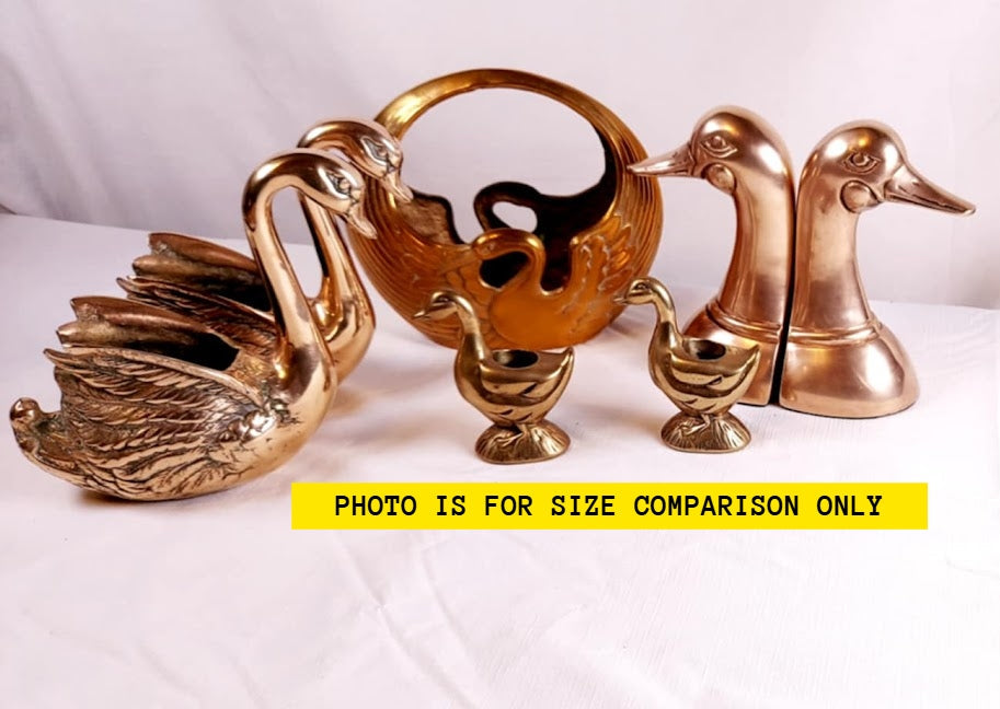 Brass Duck Candlestick Holders, Set of 2