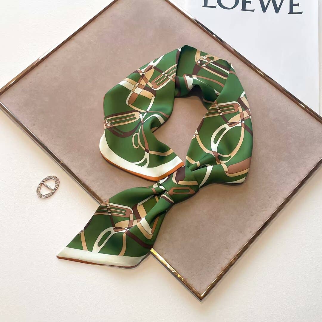 Equestrian Equine Lightweight Loop Neck Scarf | Versatile Designer-Style Wrap: Green
