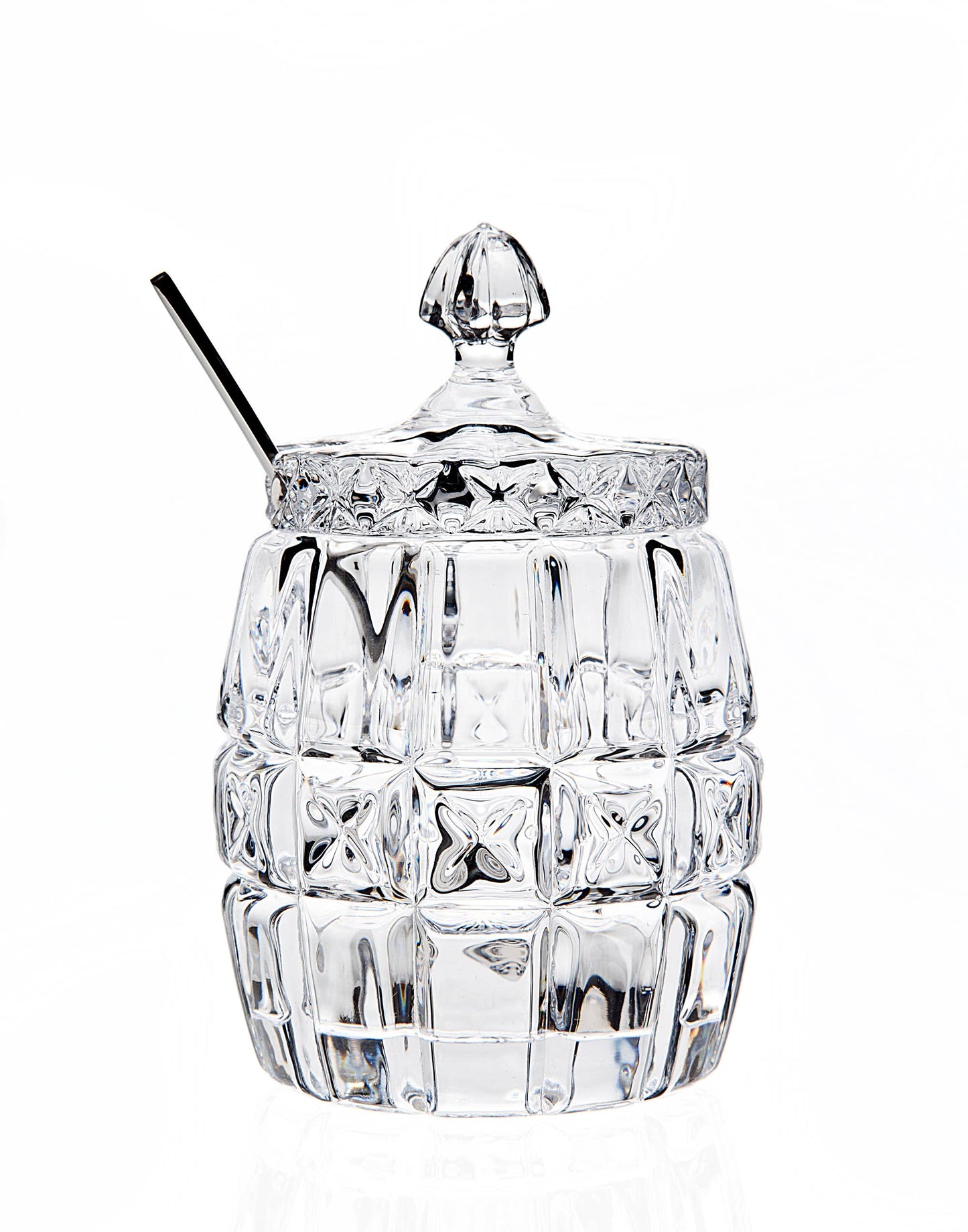 Irish Cut Crystal Jam Jar with Spoon | Unleaded Crystal