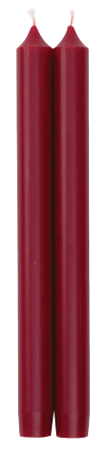 Caspari Straight Taper 10" Candles in Cranberry - 2 Candles Per Package
