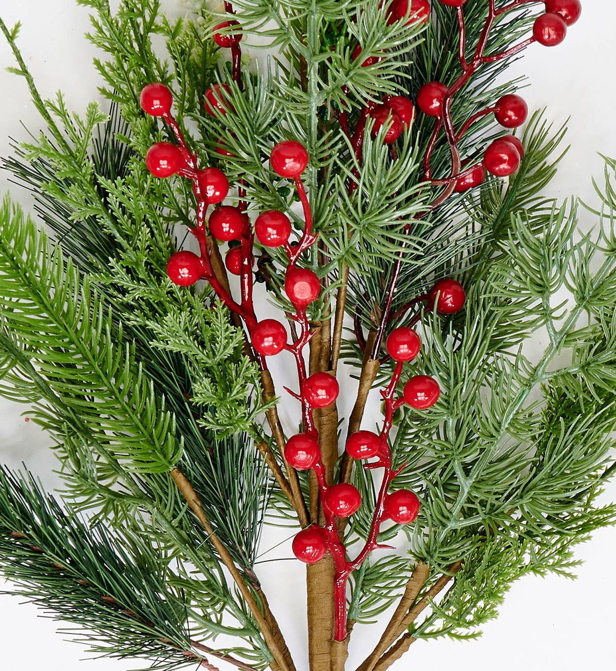 23" Pine & Red Berry Bush