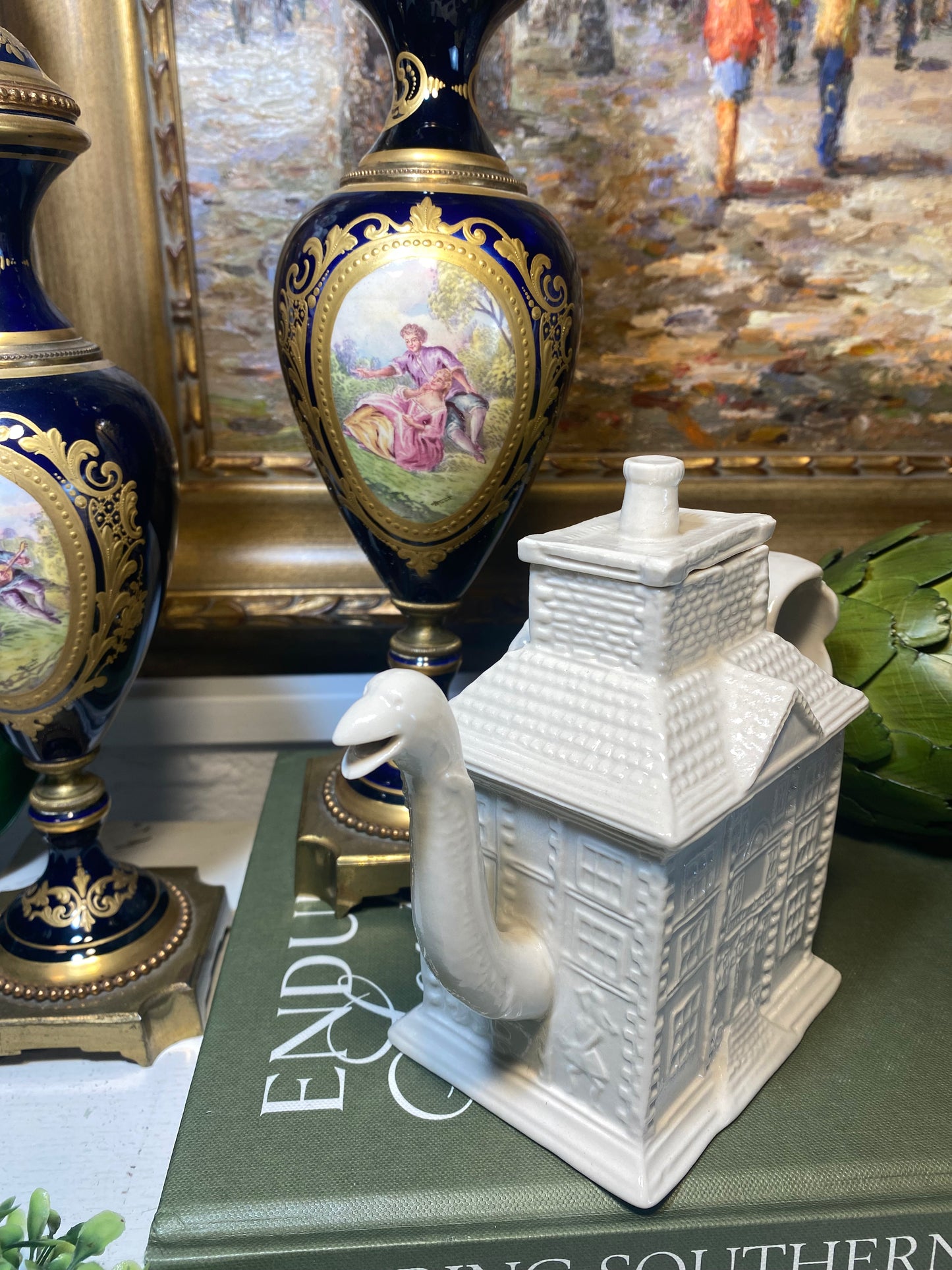 RARE - White Salt Glaze MMA Teapot, 7" - Pristine, no flaws!