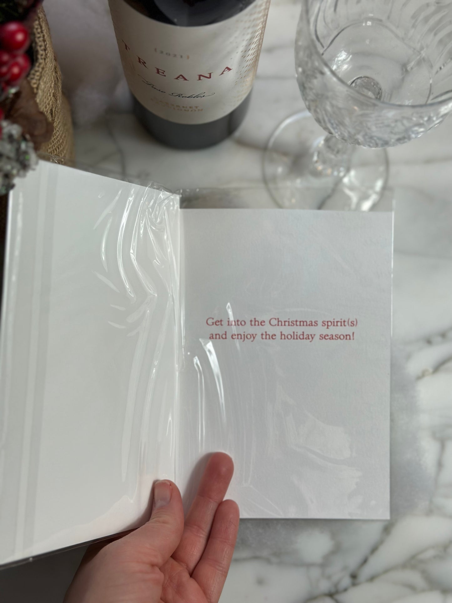 Caspari, single card w/envelope “cheers”