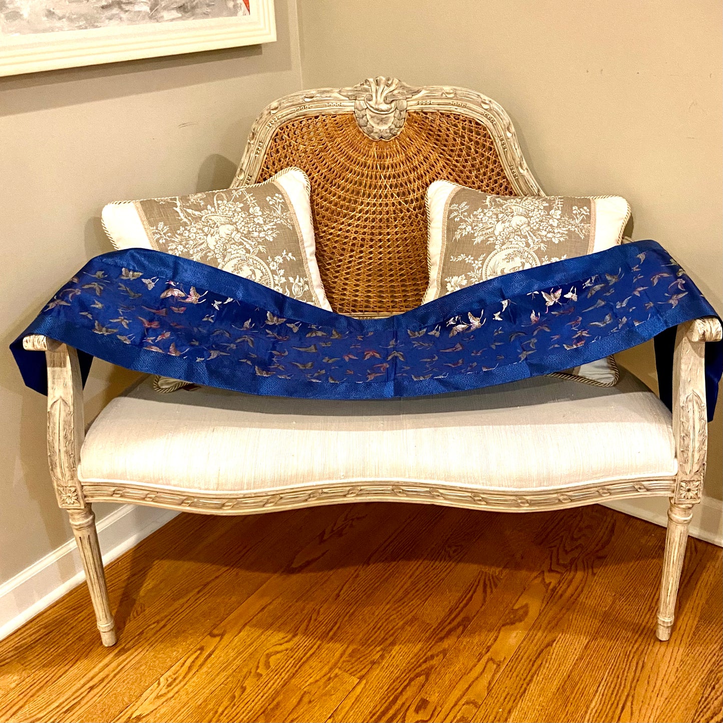 Gorgeous Greek key fretwork chinoiserie table runner