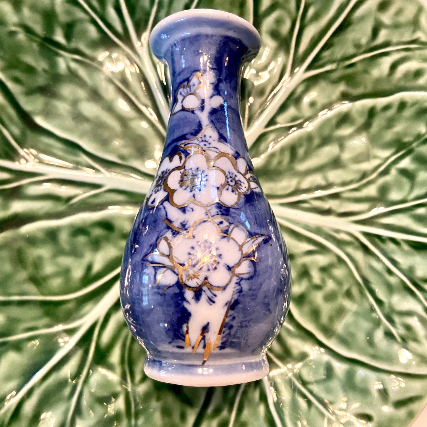 Set of 6 precious Cherry Blossom  blue and white collectable ginger jar vases