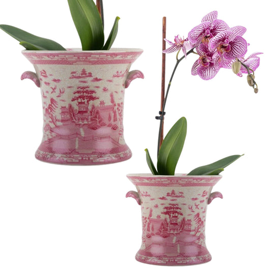 Elegant Pink Pagoda Planter: A Beautiful Addition to Your Home