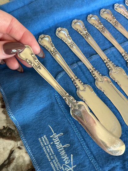 Gorham Unmonogrammed Chantilly Sterling Silver 75-Piece Flatware Set W/ Storage Box